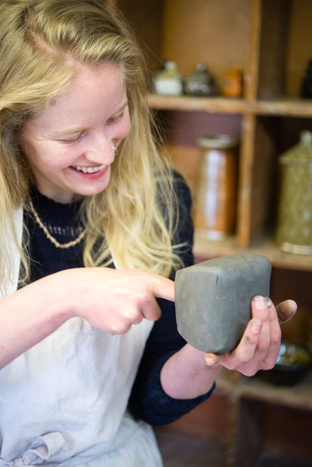 Fleen Doran, working at the school where she takes a weekend class, 2016